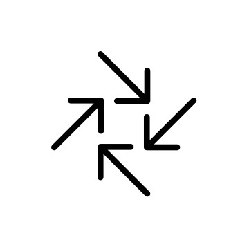 Three arrows pointing in different directions on a black and white background.