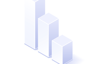 3D render of column chart style graphic