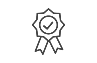 vector image of award with tick