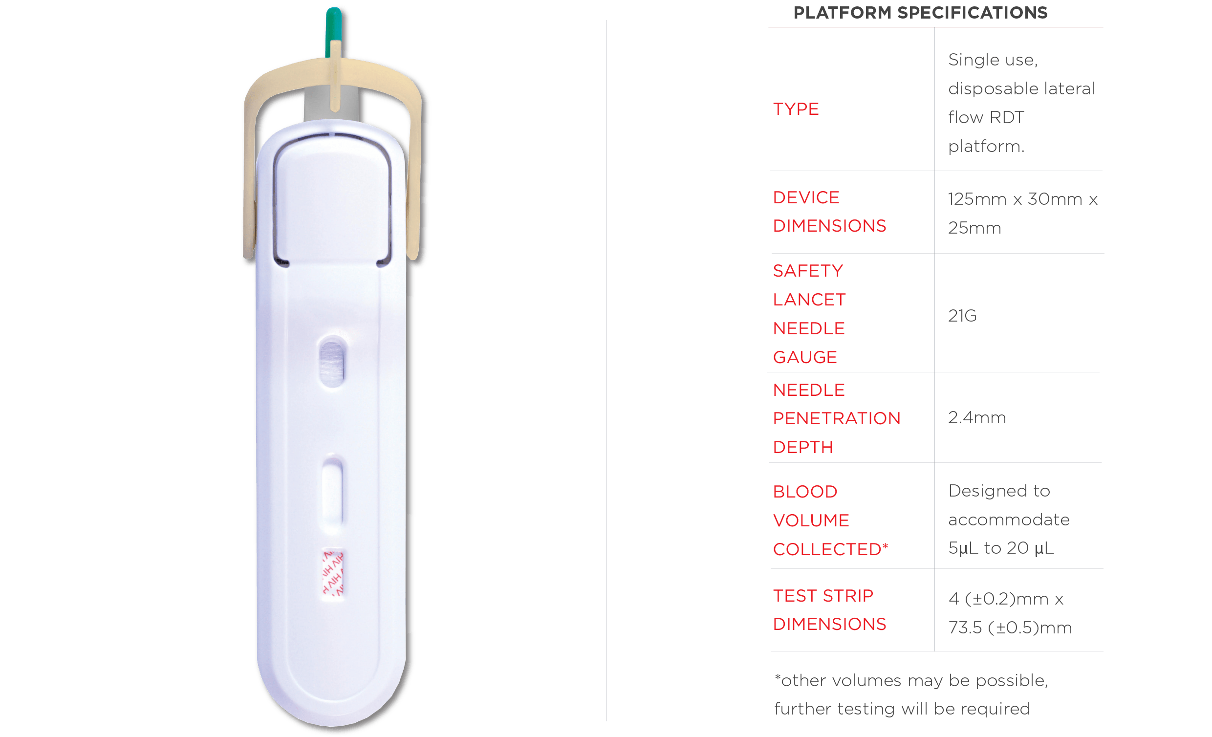 diagnostic cassette and table of information