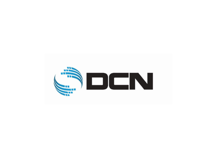 blue circular logo with letters DCN to the right