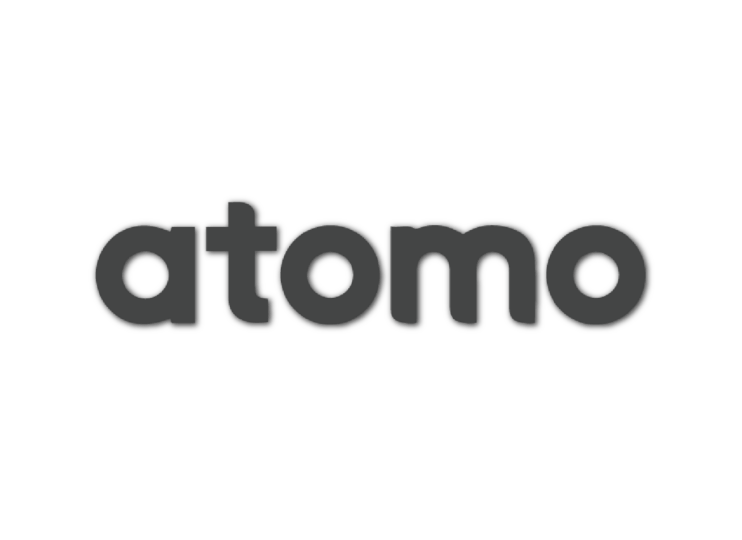 Atomo Diagnostics Logomark font with the word atomo