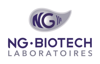 Logo of NG Biotechnologies: A stylized letter "N" and "G" in purple and grey, representing innovation and growth in biotechnologies.